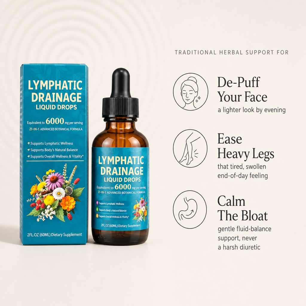 Lucenwell Lymphatic Drainage Drops: Reduce Bloating & Puffiness, 60ml