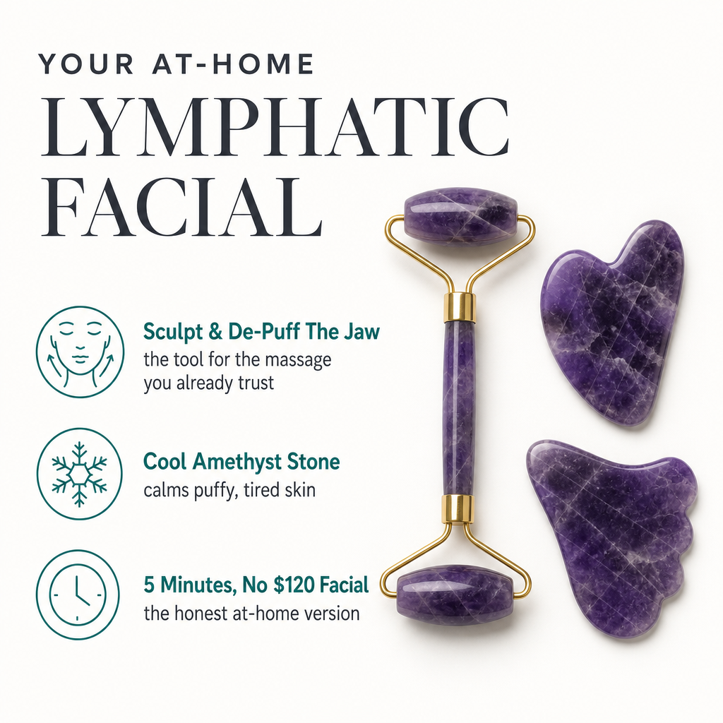Amethyst Gua Sha + Roller Set
